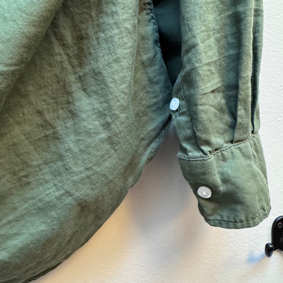 Frank & Eileen “Eileen” 100% Italian Cotton Button Down Shirt – Olive Green – S - Picture 4 of 5